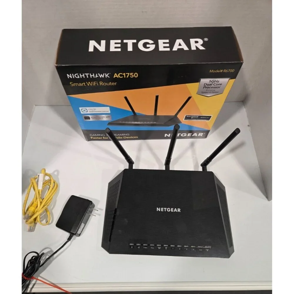 Netgear AC1750 Nighthawk R6700-100NAS Dual-Band Wi-Fi Router, 1.75Gbps
